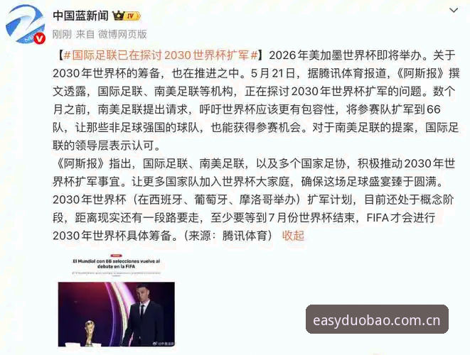 多宝体育便捷访问 2030世界杯扩军66队实用指南:中国男足重返舞台的多宝体育平台观赛必备知识
